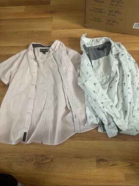 Light Pink Striped boys  Casual Shirt - Unbranded